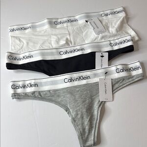 Calvin Klein Assortment of Panties 3 Pairs Size Medium / 6